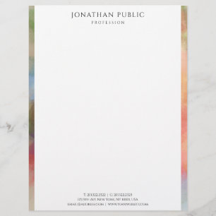Elegant Abstract Artwork Simple Modern Template Custom Letterhead