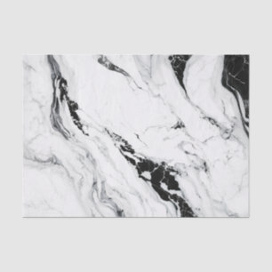 Elegant abstract black and white marble stone tissue paper