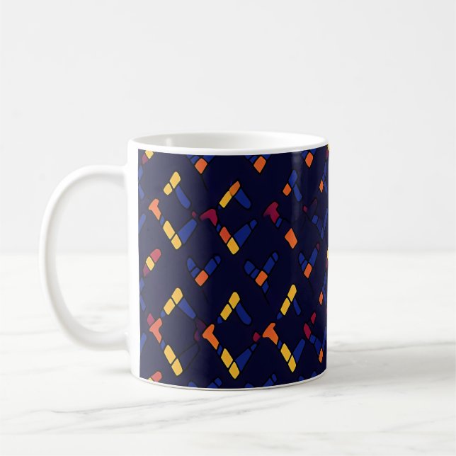 Elegant Abstract Colourful Pattern Coffee Mug (Left)