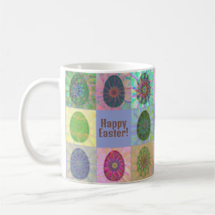 Elegant Abstract Decorative Colourful Eggs Collage Coffee Mug