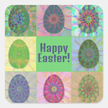 Elegant Abstract Decorative Colourful Eggs Collage