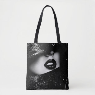 Elegant abstract diagonal golden background with l tote bag