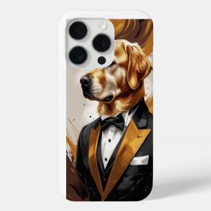 "Elegant Abstract Dog – Modern Art in Style" iPhone 15 Pro Case