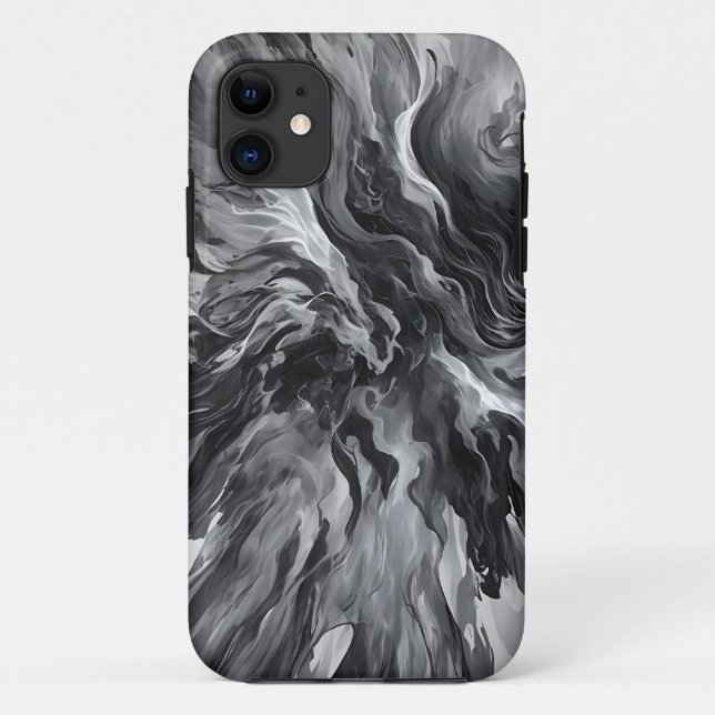 Elegant Abstract Flame and Smoke Case-Mate iPhone Case (Back)
