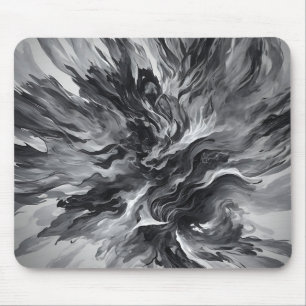 Elegant Abstract Flame and Smoke Mouse Pad