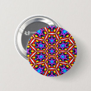Elegant Abstract Floral Pattern 6 Cm Round Badge