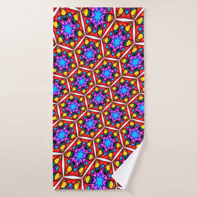Elegant Abstract Floral Pattern Bath Towel (Bath Towel)