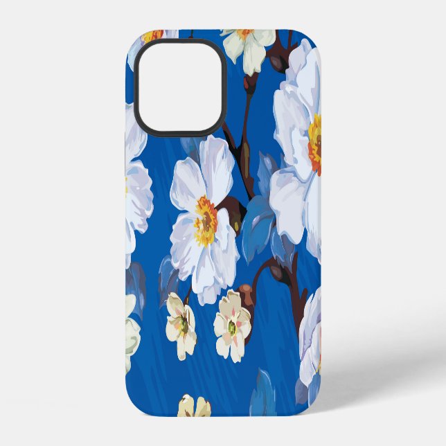 Elegant abstract floral pattern iPhone case (Back)