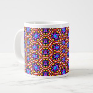 Elegant Abstract Floral Pattern Large Coffee Mug