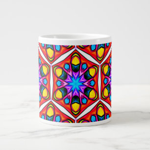 Elegant Abstract Floral Pattern Large Coffee Mug