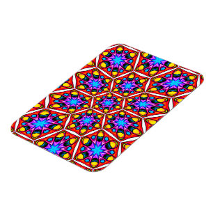 Elegant Abstract Floral Pattern Magnet