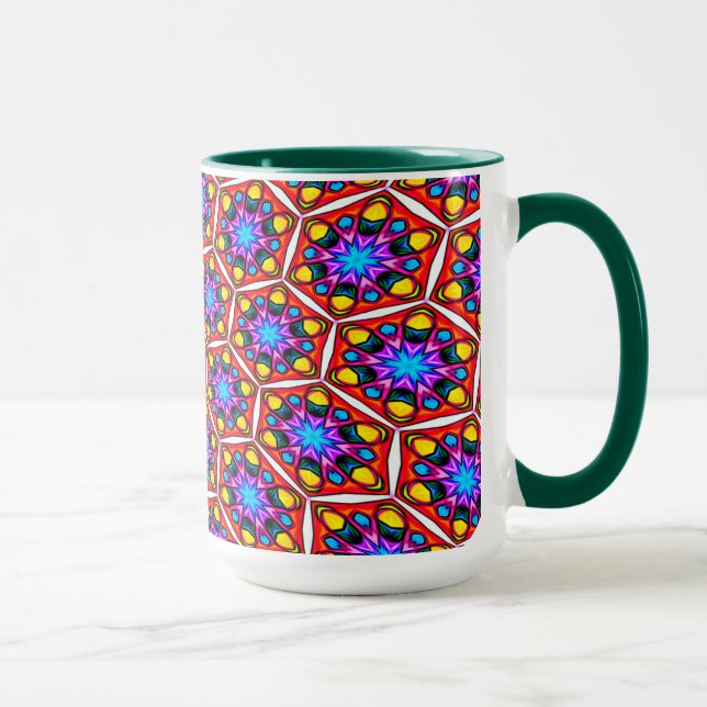 Elegant Abstract Floral Pattern Mug (Right)