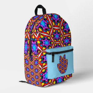 Elegant Abstract Floral Pattern Printed Backpack