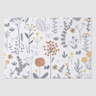 Elegant Abstract Floral Seamless Pattern Tissue Paper