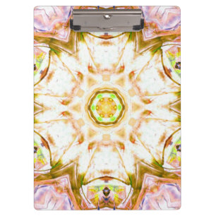 elegant abstract flower design pattern chic yoga clipboard