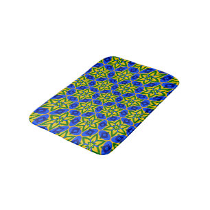 Elegant Abstract Flowers Pattern Bath Mat