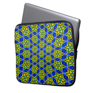 Elegant Abstract Flowers Pattern Laptop Sleeve