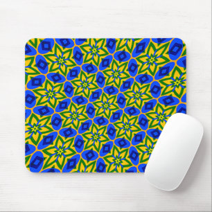 Elegant Abstract Flowers Pattern Mouse Pad