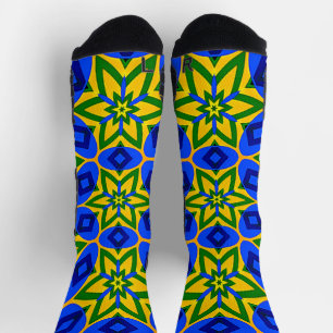 Elegant Abstract Flowers Pattern Socks