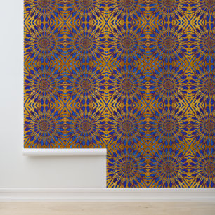 Elegant Abstract Geometric Modern Purple And Gold Wallpaper