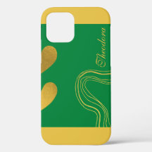 Elegant Abstract Gold Royal Green