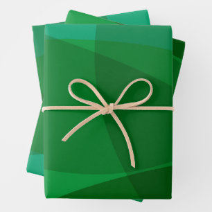 Elegant Abstract Green Festive Christmas Holiday Wrapping Paper Sheet