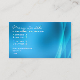 Elegant Abstract Lights Blue Business Card