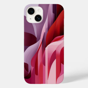 Elegant Abstract Lilac Red Pink Colours Case-Mate iPhone 14 Case