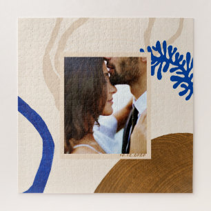 Elegant Abstract Modern Art Personalised Photo Jigsaw Puzzle