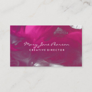 Elegant Abstract of Dreamy Red Brushstrokes Business Card