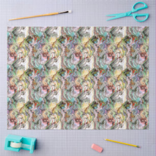 Elegant Abstract Oyster Shell Pattern Decoupage Tissue Paper