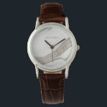 Elegant Abstract Pale Gold Marble Agate  Watch<br><div class="desc">For any further customisation or any other matching items,  please feel free to contact me at yellowfebstudio@gmail.com</div>