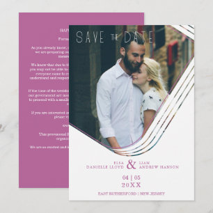 Elegant Abstract Photo Sophisticated Wedding Save The Date