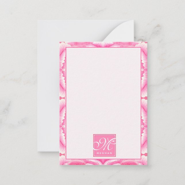 Elegant Abstract Pink Tie Dye Pattern Card (Front)