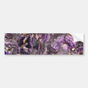 Elegant abstract purple lavender lilac marble bumper sticker