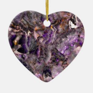 Elegant abstract purple lavender lilac marble ceramic tree decoration