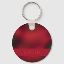 Elegant Abstract Red and Black Key Ring