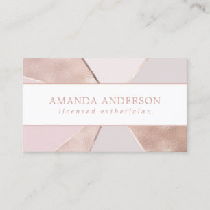 Elegant Abstract Rose Gold Foil   Business Card