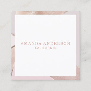Elegant Abstract Rose Gold Foil   Business Card
