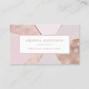 Elegant Abstract Rose Gold Foil   Business Card