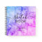 Elegant Abstract Sketchbook Name Script Marble