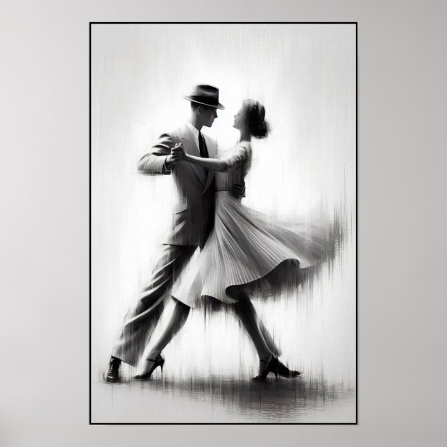 Elegant Abstract Swing Dance  Poster (Front)