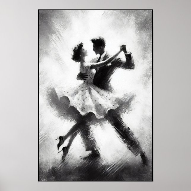 Elegant Abstract Swing Dance  Poster (Front)