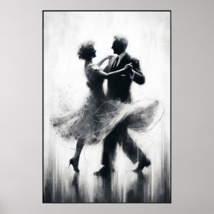 Elegant Abstract Swing Dance Poster
