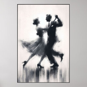 Elegant Abstract Swing Dance Poster