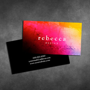 Elegant abstract vibrant colourful graphic design business card