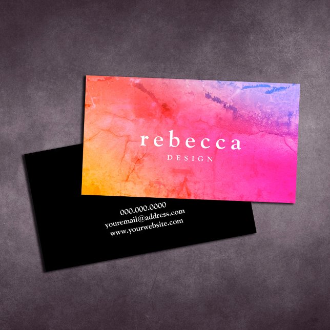 Elegant abstract vibrant colourful graphic design business card (Creator Uploaded)