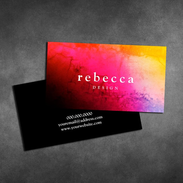 Elegant abstract vibrant colourful graphic design business card (Creator Uploaded)