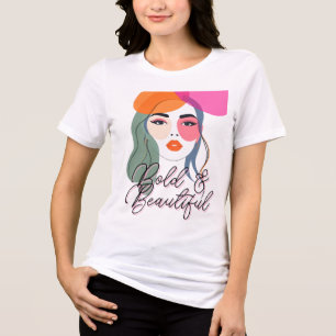 Elegant Abstract Woman Portrait Tri-Blend Shirt