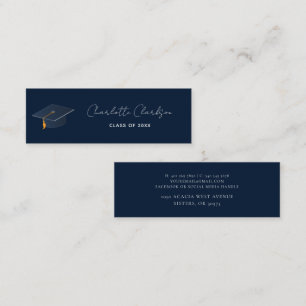 Elegant Academic Graduate Success Contact Calling Card